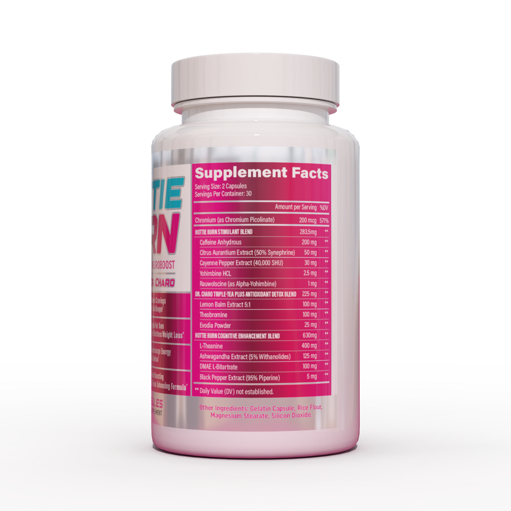 Hottie Burn natural glp-1 inspired thermogenesis, food noise control and neuroboost fat burner