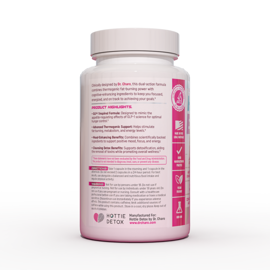 Hottie Burn natural glp-1 inspired thermogenesis, food noise control and neuroboost fat burner