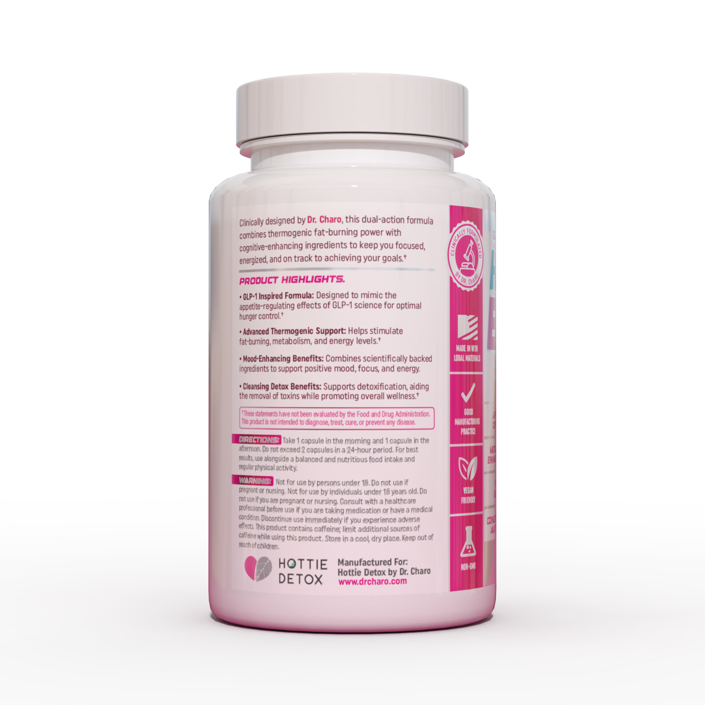 Hottie Burn natural glp-1 inspired thermogenesis, food noise control and neuroboost fat burner
